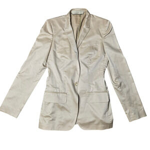 Stella Mccartney Single Button Ivory Silk Blend Blazer *Flaw* Size: 40